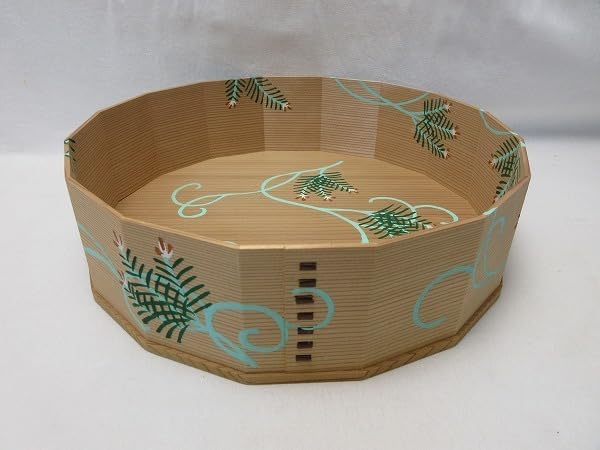 茶道具 炭道具 炭斗 炭取り 松唐草 杉折曲十六角 11代